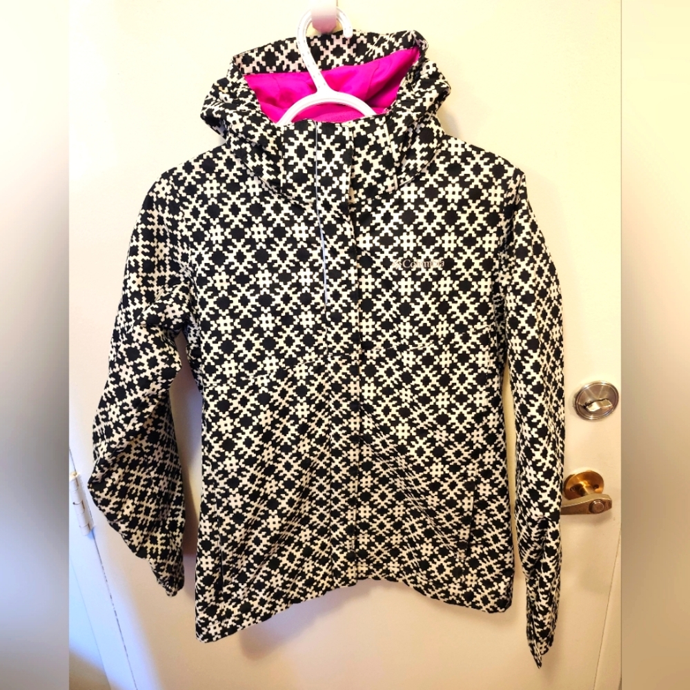 COLUMBIA Patterned Jacket (Shell), Size L, VGUC